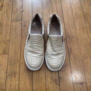 J/SLIDES Snakeskin Slides with zippers